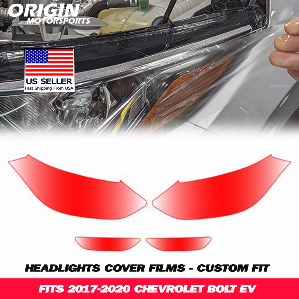 2017-2020 Chevrolet BOLT EV Precut Headlight PPF Clear Paint Protection Film Kit 2017-2020 Chevrolet BOLT EV Precut Headlight PPF Clear Paint Protection Film Kit