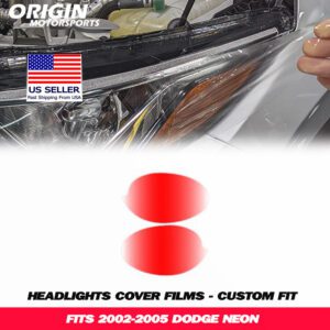 2002-2005 Dodge NEON Precut Headlight PPF Clear Paint Protection Film Kit 2002-2005 Dodge NEON Precut Headlight PPF Clear Paint Protection Film Kit