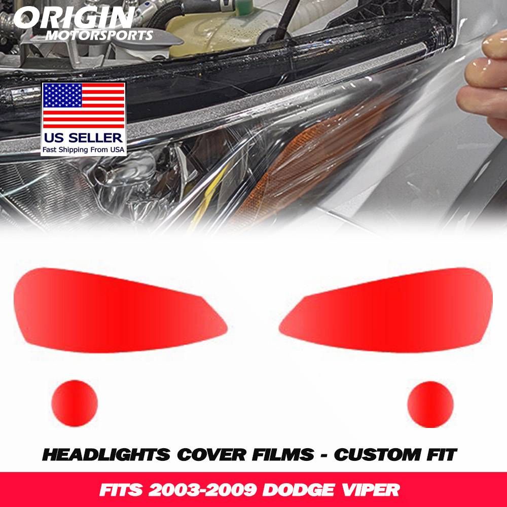 2003-2009 Dodge VIPER Precut Headlight PPF Clear Paint Protection Film Kit 2003-2009 Dodge VIPER Precut Headlight PPF Clear Paint Protection Film Kit