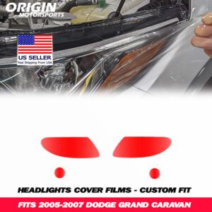2005-2007 Dodge GRAND CARAVAN Precut Headlight PPF Clear Paint Protection Film Kit