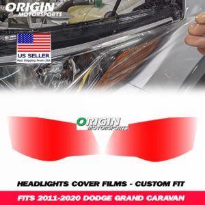 2011-2020 Dodge GRAND CARAVAN Precut Headlight PPF Clear Paint Protection Film Kit 2011-2020 Dodge GRAND CARAVAN Precut Headlight PPF Clear Paint Protection Film Kit