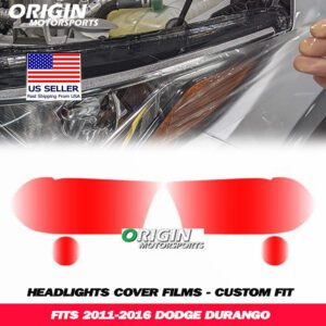 2011-2016 Dodge DURANGO Precut Headlight PPF Clear Paint Protection Film Kit 2011-2016 Dodge DURANGO Precut Headlight PPF Clear Paint Protection Film Kit