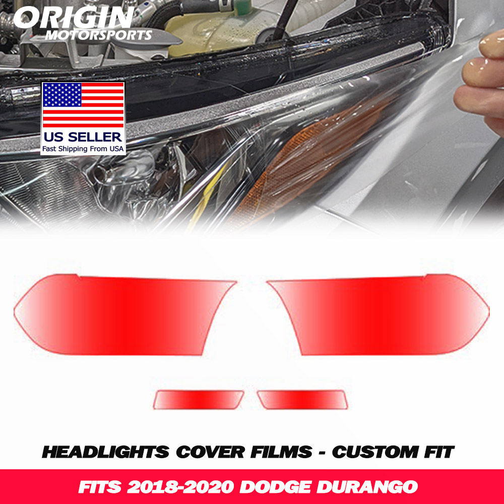2018-2020 Dodge DURANGO Precut Headlight PPF Clear Paint Protection Film Kit 2018-2020 Dodge DURANGO Precut Headlight PPF Clear Paint Protection Film Kit