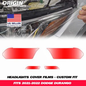2021-2022 Dodge DURANGO Precut Headlight PPF Clear Paint Protection Film Kit 2021-2022 Dodge DURANGO Precut Headlight PPF Clear Paint Protection Film Kit