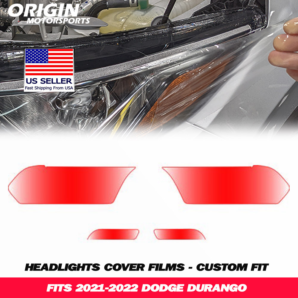 2021-2022 Dodge DURANGO Precut Headlight PPF Clear Paint Protection Film Kit 2021-2022 Dodge DURANGO Precut Headlight PPF Clear Paint Protection Film Kit