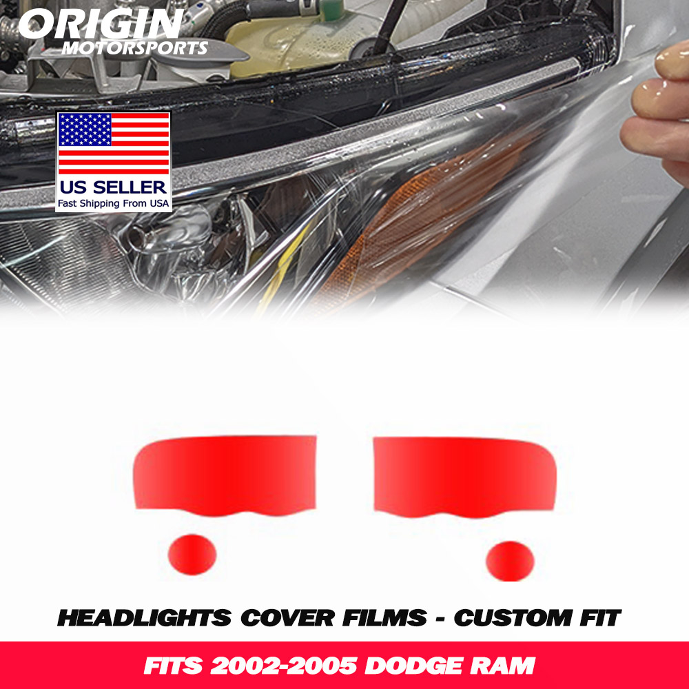 2002-2005 Dodge RAM Precut Headlight PPF Clear Paint Protection Film Kit