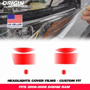 2006-2008 Dodge RAM Precut Headlight PPF Clear Paint Protection Film Kit 2006-2008 Dodge RAM Precut Headlight PPF Clear Paint Protection Film Kit