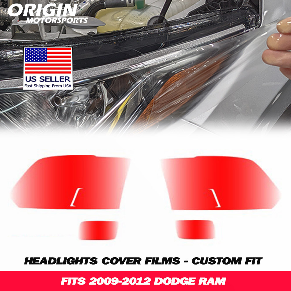 2009-2012 Dodge RAM Precut Headlight PPF Clear Paint Protection Film Kit 2009-2012 Dodge RAM Precut Headlight PPF Clear Paint Protection Film Kit