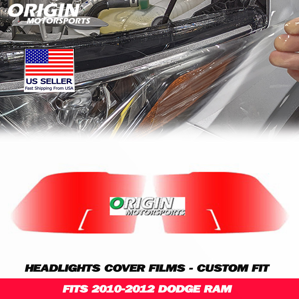 2010-2012 Dodge RAM Precut Headlight PPF Clear Paint Protection Film Kit 2010-2012 Dodge RAM Precut Headlight PPF Clear Paint Protection Film Kit