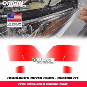 2013-2018 Dodge RAM Precut Headlight PPF Clear Paint Protection Film Kit 2013-2018 Dodge RAM Precut Headlight PPF Clear Paint Protection Film Kit