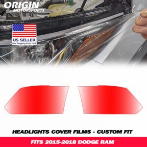 2015-2018 Dodge RAM Precut Headlight PPF Clear Paint Protection Film Kit 2015-2018 Dodge RAM Precut Headlight PPF Clear Paint Protection Film Kit