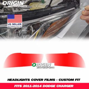 2011-2014 Dodge CHARGER Precut Headlight PPF Clear Paint Protection Film Kit 2011-2014 Dodge CHARGER Precut Headlight PPF Clear Paint Protection Film Kit
