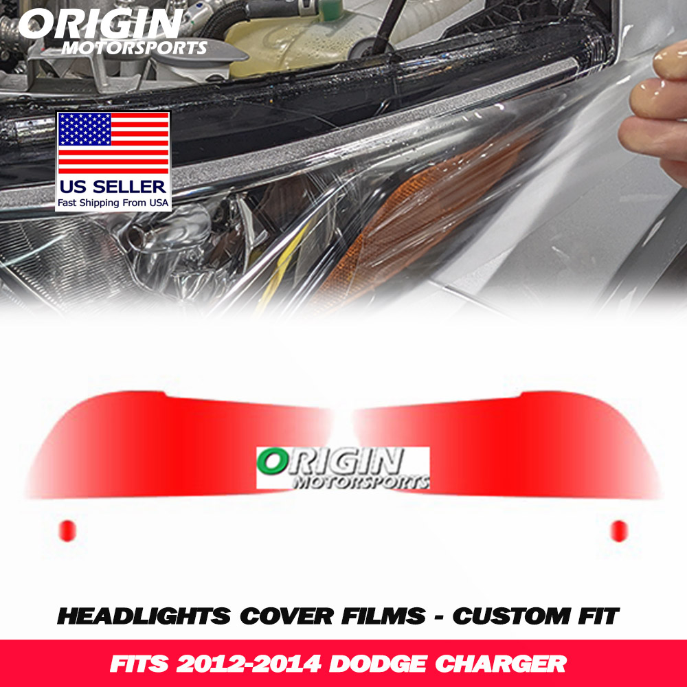 2012-2014 Dodge CHARGER Precut Headlight PPF Clear Paint Protection Film Kit 2012-2014 Dodge CHARGER Precut Headlight PPF Clear Paint Protection Film Kit