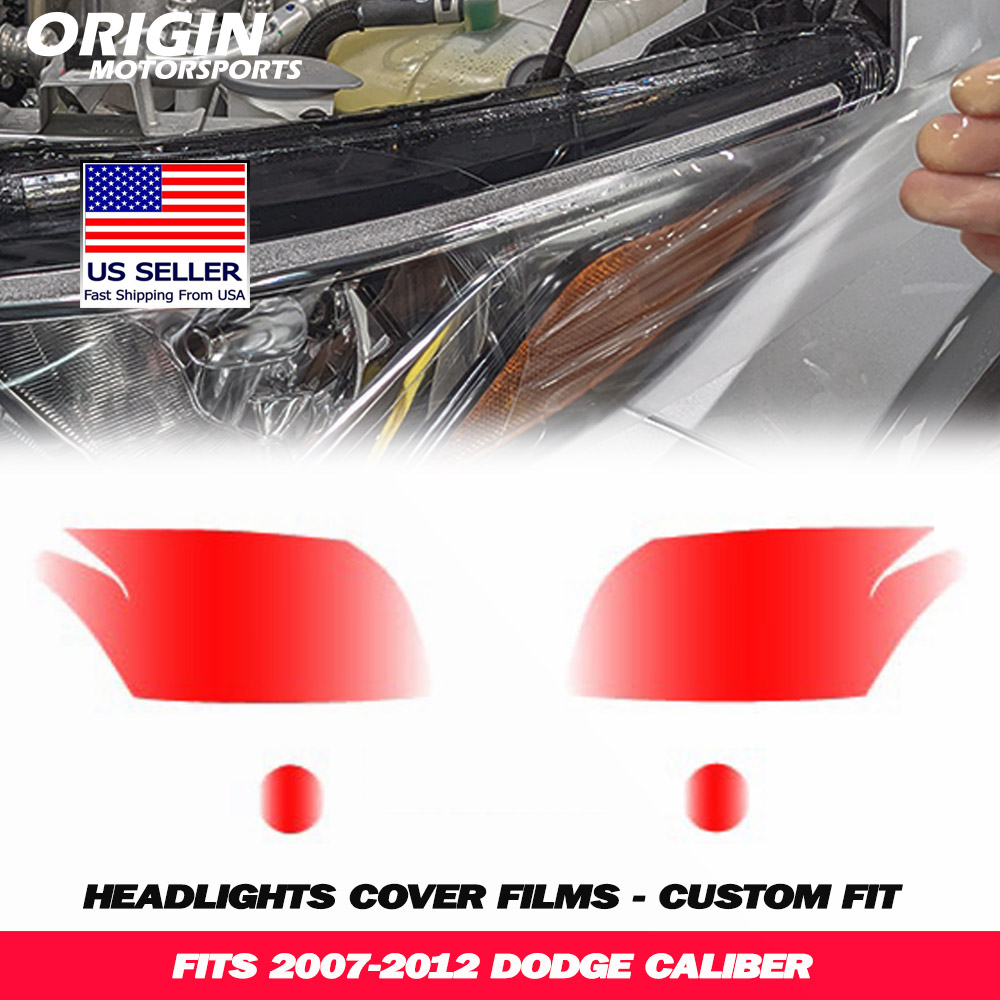 2007-2012 Dodge CALIBER Precut Headlight PPF Clear Paint Protection Film Kit 2007-2012 Dodge CALIBER Precut Headlight PPF Clear Paint Protection Film Kit