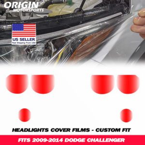 2009-2014 Dodge CHALLENGER Precut Headlight PPF Clear Paint Protection Film Kit 2009-2014 Dodge CHALLENGER Precut Headlight PPF Clear Paint Protection Film Kit
