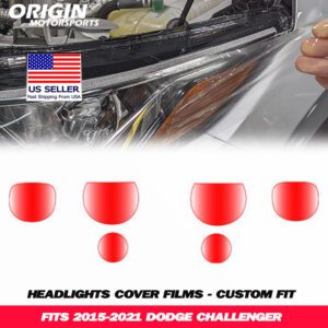 2015-2021 Dodge CHALLENGER Precut Headlight PPF Clear Paint Protection Film Kit 2015-2021 Dodge CHALLENGER Precut Headlight PPF Clear Paint Protection Film Kit