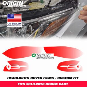 2013-2016 Dodge DART Precut Headlight PPF Clear Paint Protection Film Kit 2013-2016 Dodge DART Precut Headlight PPF Clear Paint Protection Film Kit