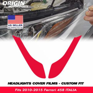 2010-2015 Ferrari 458 ITALIA Precut Headlight PPF Clear Paint Protection Film Kit