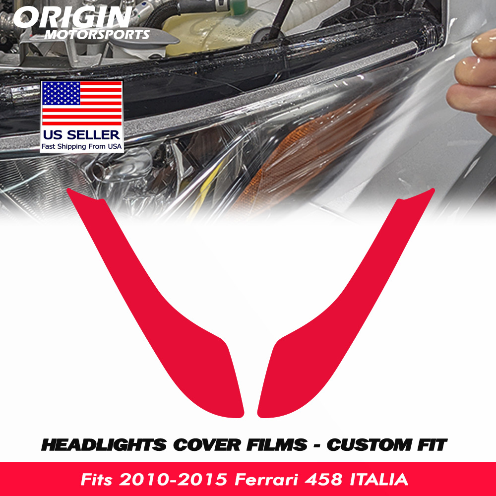 2010-2015 Ferrari 458 ITALIA Precut Headlight PPF Clear Paint Protection Film Kit 2010-2015 Ferrari 458 ITALIA Precut Headlight PPF Clear Paint Protection Film Kit