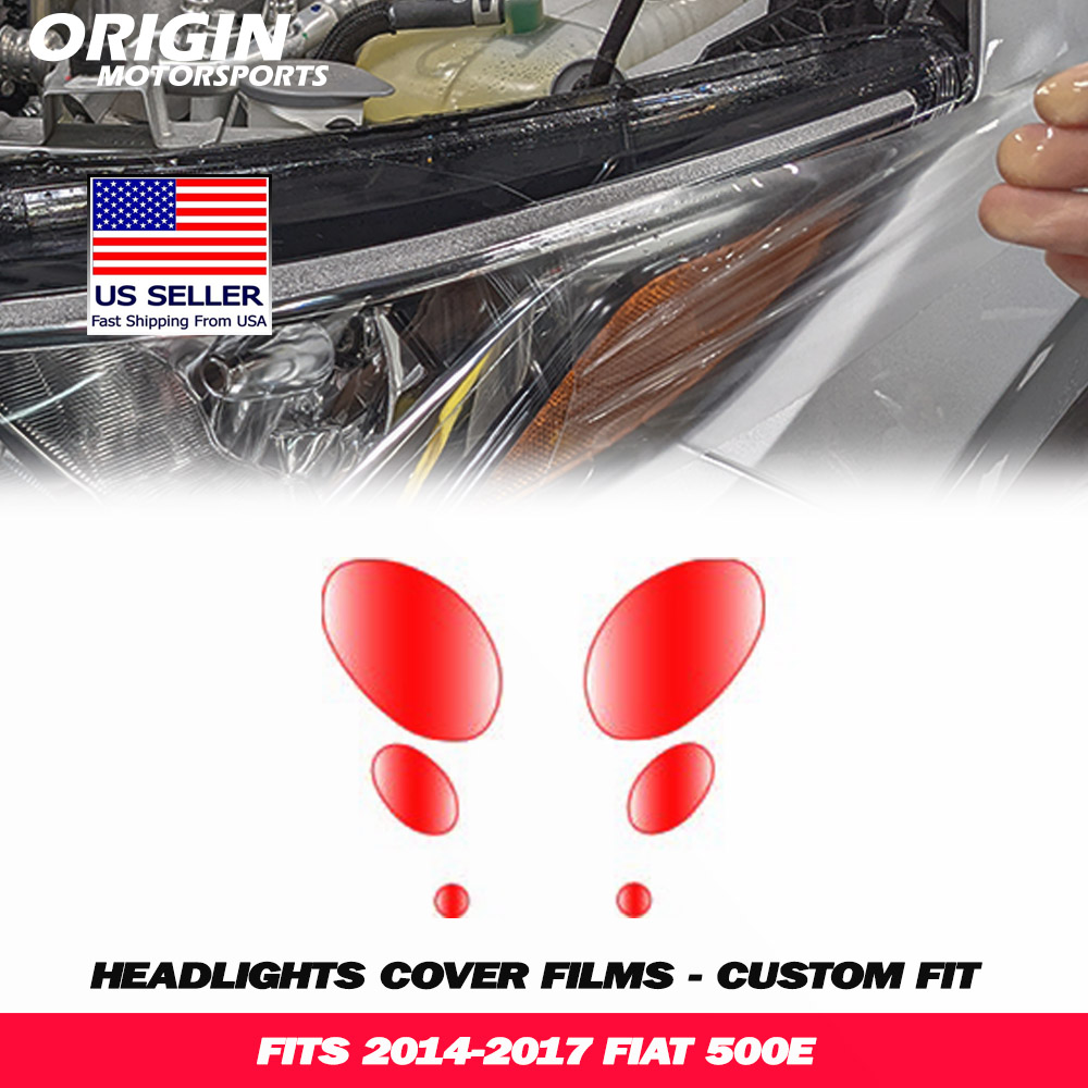 2014-2017 Fiat 500E Precut Headlight PPF Clear Paint Protection Film Kit 2014-2017 Fiat 500E Precut Headlight PPF Clear Paint Protection Film Kit