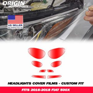 2016-2018 Fiat 500X Precut Headlight PPF Clear Paint Protection Film Kit 2016-2018 Fiat 500X Precut Headlight PPF Clear Paint Protection Film Kit