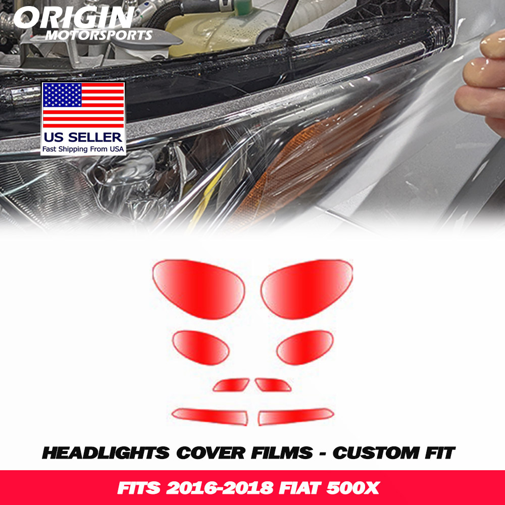 2016-2018 Fiat 500X Precut Headlight PPF Clear Paint Protection Film Kit 2016-2018 Fiat 500X Precut Headlight PPF Clear Paint Protection Film Kit