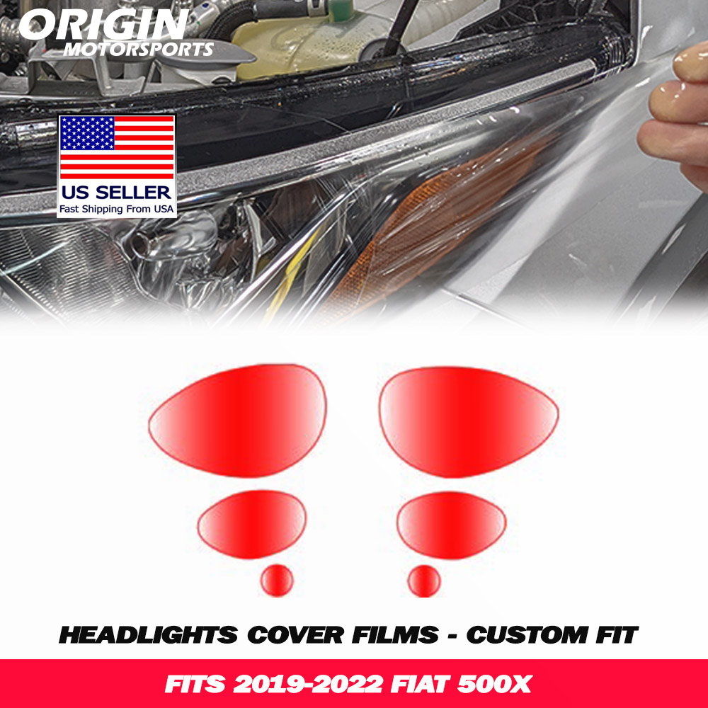 2019-2022 Fiat 500X Precut Headlight PPF Clear Paint Protection Film Kit