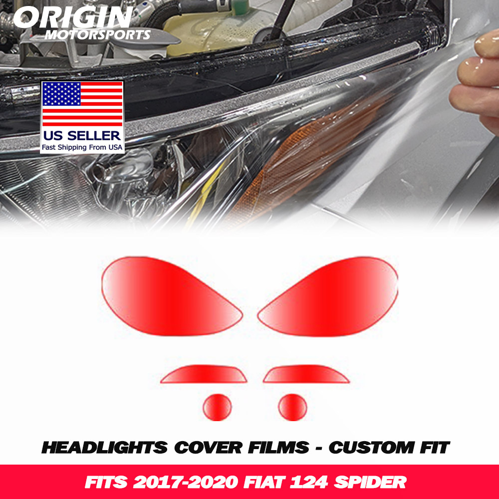 2017-2020 Fiat 124 SPIDER Precut Headlight PPF Clear Paint Protection Film Kit 2017-2020 Fiat 124 SPIDER Precut Headlight PPF Clear Paint Protection Film Kit