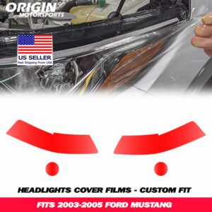 2003-2005 Ford MUSTANG Precut Headlight PPF Clear Paint Protection Film Kit 2003-2005 Ford MUSTANG Precut Headlight PPF Clear Paint Protection Film Kit