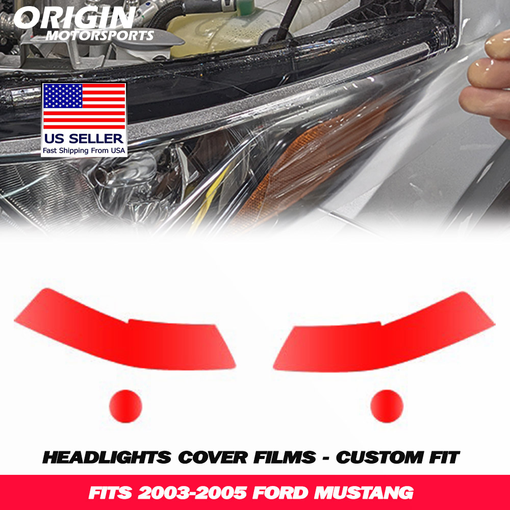 2003-2005 Ford MUSTANG Precut Headlight PPF Clear Paint Protection Film Kit