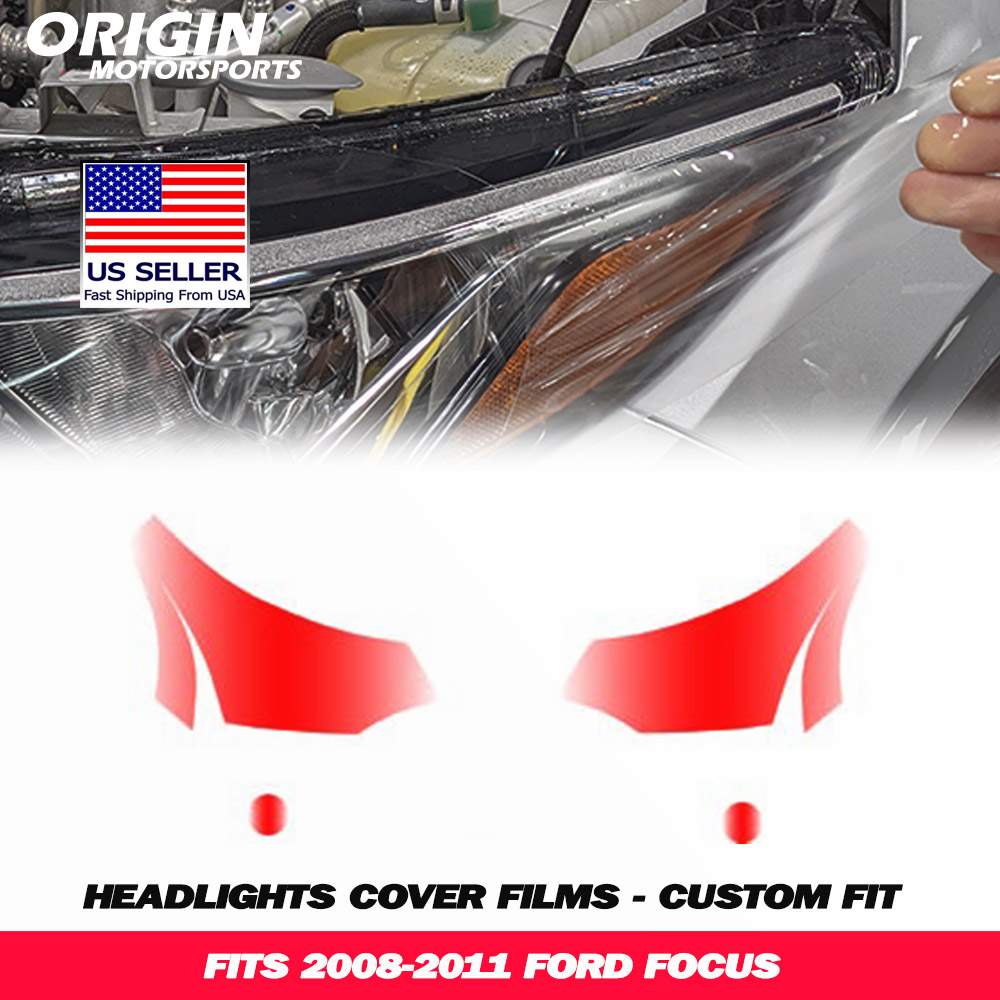 2008-2011 Ford FOCUS Precut Headlight PPF Clear Paint Protection Film Kit 2008-2011 Ford FOCUS Precut Headlight PPF Clear Paint Protection Film Kit