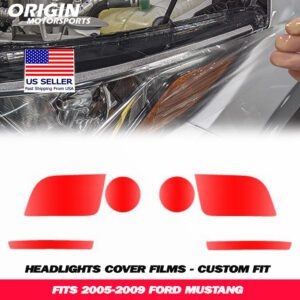 2005-2009 Ford MUSTANG Precut Headlight PPF Clear Paint Protection Film Kit 2005-2009 Ford MUSTANG Precut Headlight PPF Clear Paint Protection Film Kit