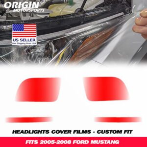 2005-2008 Ford MUSTANG Precut Headlight PPF Clear Paint Protection Film Kit