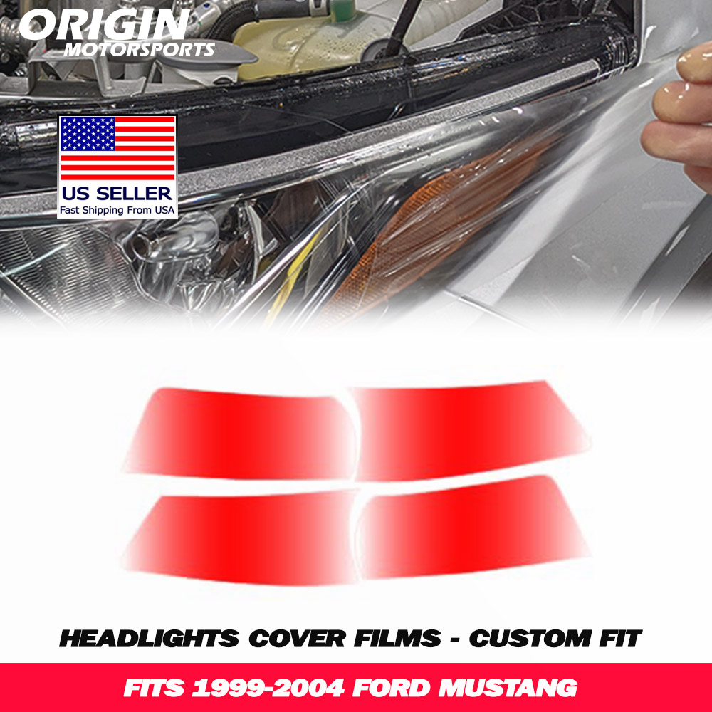 1999-2004 Ford MUSTANG Precut Headlight PPF Clear Paint Protection Film Kit 1999-2004 Ford MUSTANG Precut Headlight PPF Clear Paint Protection Film Kit