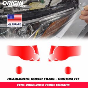 2008-2012 Ford ESCAPE Precut Headlight PPF Clear Paint Protection Film Kit 2008-2012 Ford ESCAPE Precut Headlight PPF Clear Paint Protection Film Kit