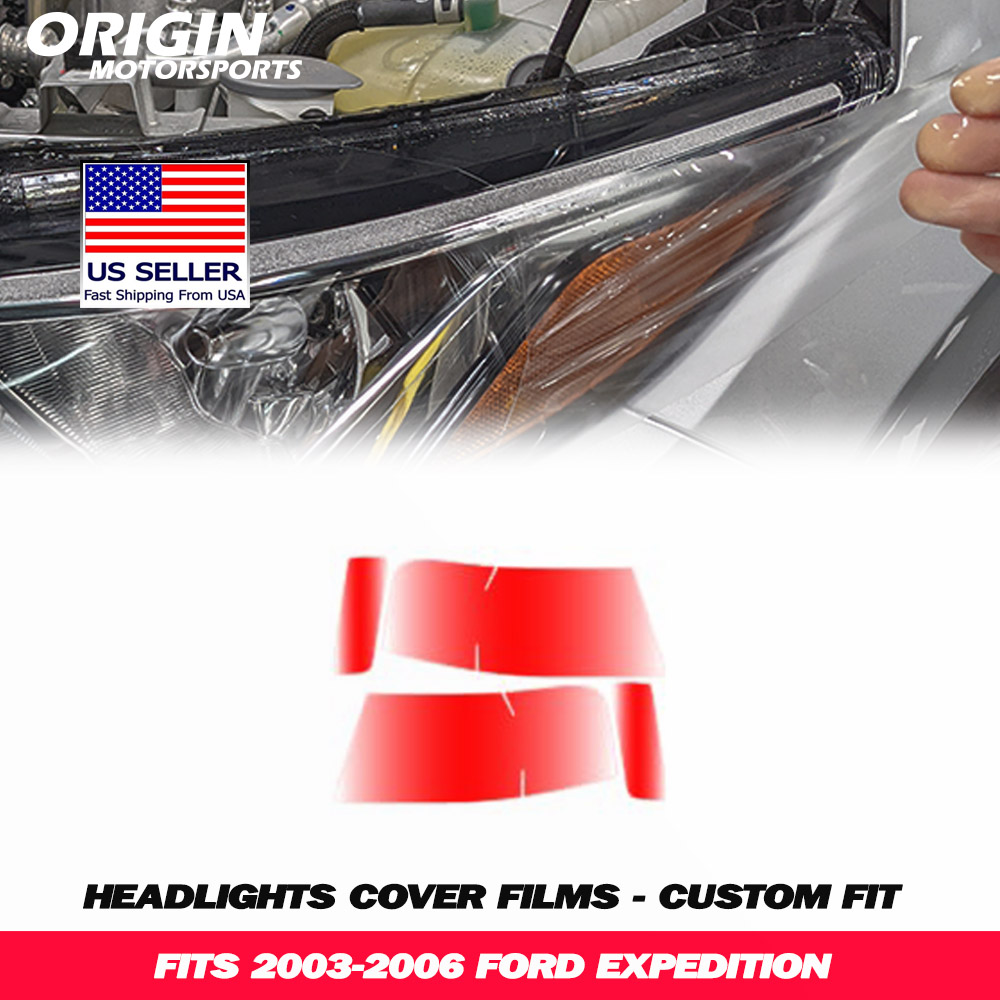 2003-2006 Ford EXPEDITION Precut Headlight PPF Clear Paint Protection Film Kit 2003-2006 Ford EXPEDITION Precut Headlight PPF Clear Paint Protection Film Kit