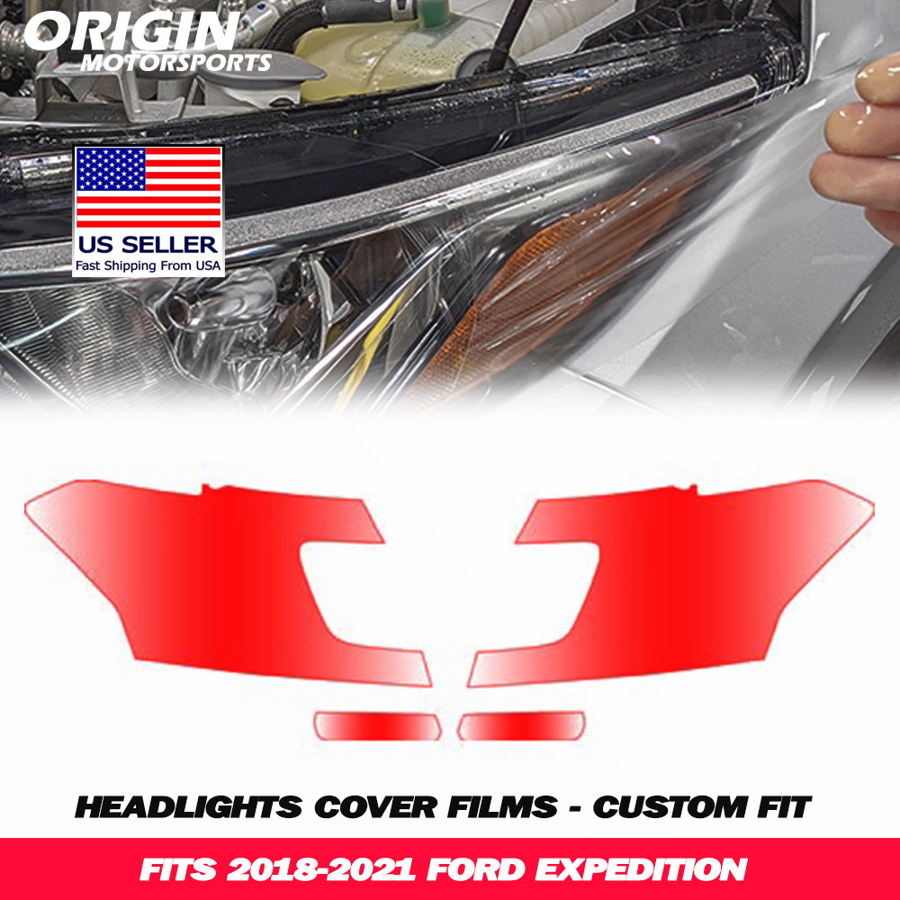 2018-2021 Ford EXPEDITION Precut Headlight PPF Clear Paint Protection Film Kit 2018-2021 Ford EXPEDITION Precut Headlight PPF Clear Paint Protection Film Kit