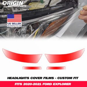 2020-2021 Ford EXPLORER Precut Headlight PPF Clear Paint Protection Film Kit 2020-2021 Ford EXPLORER Precut Headlight PPF Clear Paint Protection Film Kit