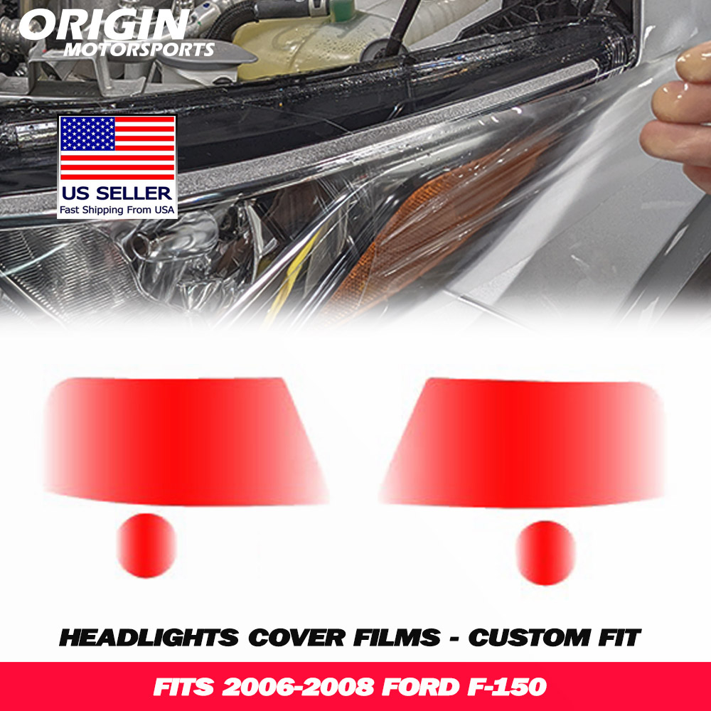 2006-2008 Ford F-150 Precut Headlight PPF Clear Paint Protection Film Kit 2006-2008 Ford F-150 Precut Headlight PPF Clear Paint Protection Film Kit
