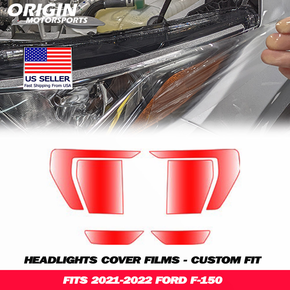 2021-2022 Ford F-150 Precut Headlight PPF Clear Paint Protection Film Kit 2021-2022 Ford F-150 Precut Headlight PPF Clear Paint Protection Film Kit