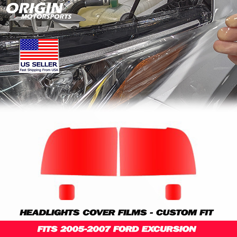 2005-2007 Ford EXCURSION Precut Headlight PPF Clear Paint Protection Film Kit 2005-2007 Ford EXCURSION Precut Headlight PPF Clear Paint Protection Film Kit