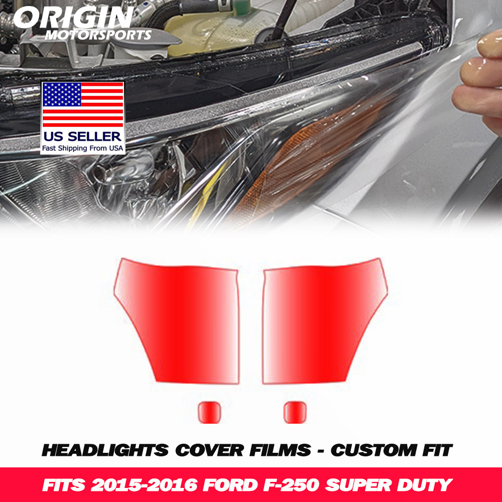 2015-2016 Ford F-250 SUPER DUTY Precut Headlight PPF Clear Paint Protection Film Kit 2015-2016 Ford F-250 SUPER DUTY Precut Headlight PPF Clear Paint Protection Film Kit