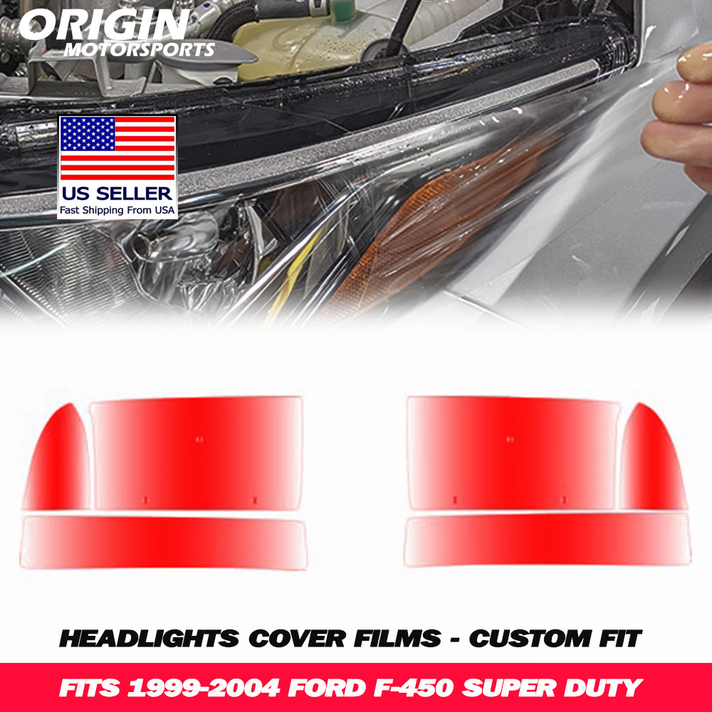 1999-2004 Ford F-450 SUPER DUTY Precut Headlight PPF Clear Paint Protection Film Kit 1999-2004 Ford F-450 SUPER DUTY Precut Headlight PPF Clear Paint Protection Film Kit