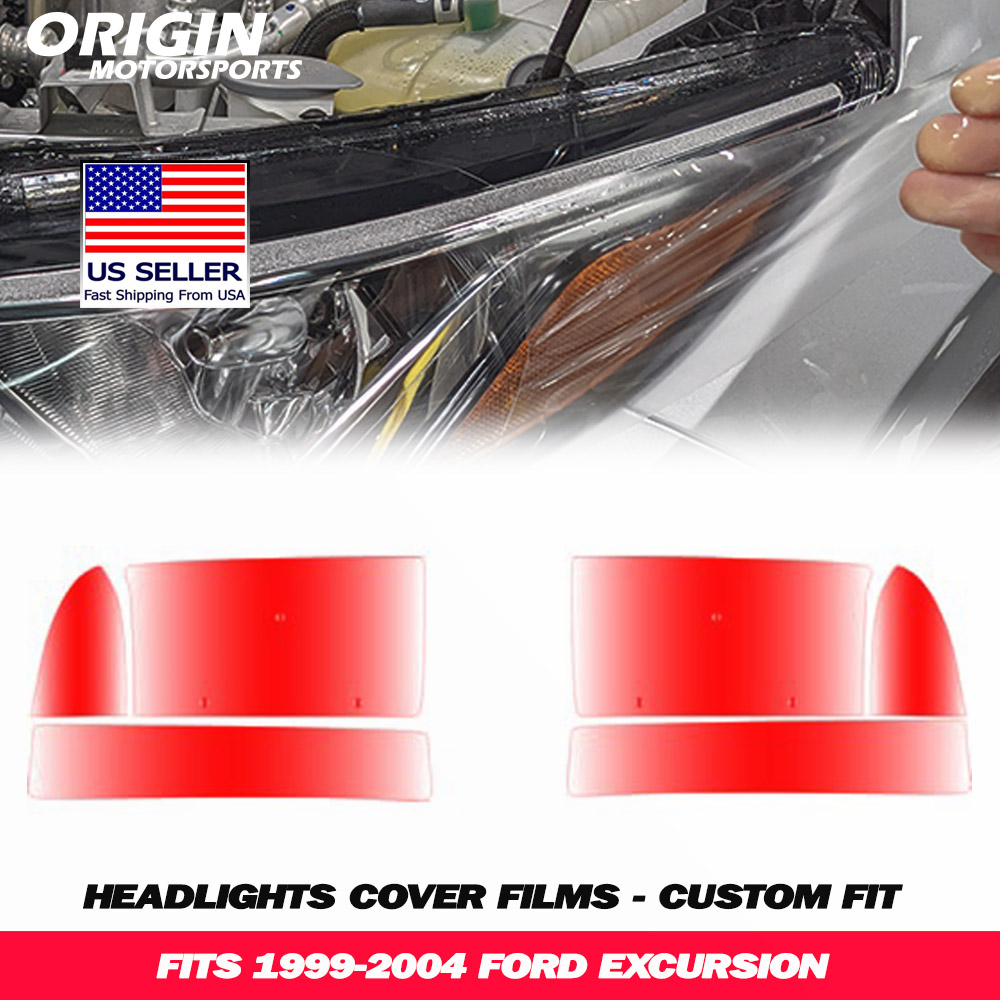 1999-2004 Ford EXCURSION Precut Headlight PPF Clear Paint Protection Film Kit 1999-2004 Ford EXCURSION Precut Headlight PPF Clear Paint Protection Film Kit