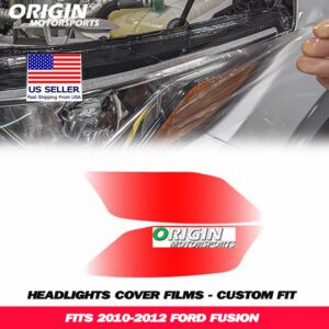 2010-2012 Ford FUSION Precut Headlight PPF Clear Paint Protection Film Kit 2010-2012 Ford FUSION Precut Headlight PPF Clear Paint Protection Film Kit