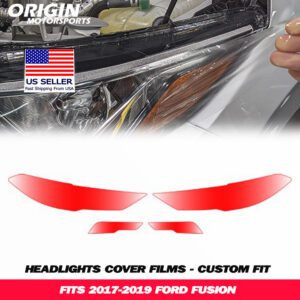 2017-2019 Ford FUSION Precut Headlight PPF Clear Paint Protection Film Kit 2017-2019 Ford FUSION Precut Headlight PPF Clear Paint Protection Film Kit