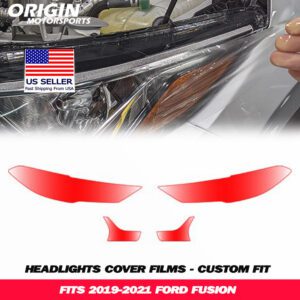 2019-2021 Ford FUSION Precut Headlight PPF Clear Paint Protection Film Kit 2019-2021 Ford FUSION Precut Headlight PPF Clear Paint Protection Film Kit