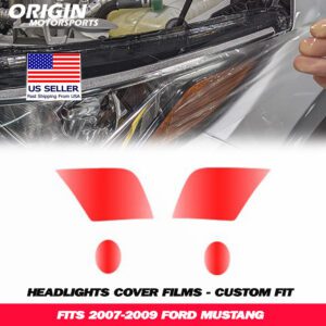 2007-2009 Ford MUSTANG Precut Headlight PPF Clear Paint Protection Film Kit 2007-2009 Ford MUSTANG Precut Headlight PPF Clear Paint Protection Film Kit