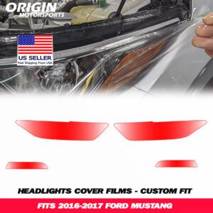2016-2017 Ford MUSTANG Precut Headlight PPF Clear Paint Protection Film Kit