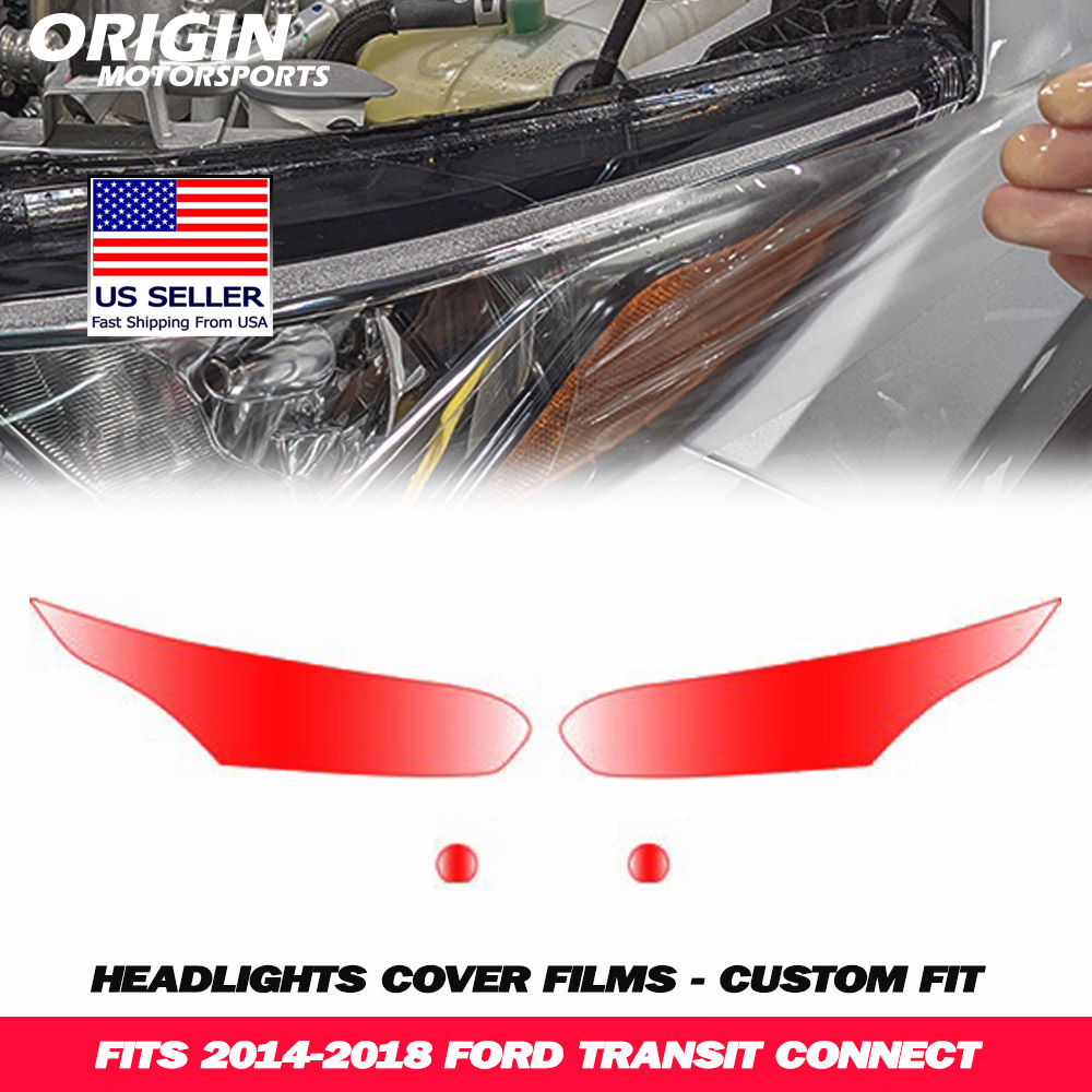 2014-2018 Ford TRANSIT CONNECT Precut Headlight PPF Clear Paint Protection Film Kit 2014-2018 Ford TRANSIT CONNECT Precut Headlight PPF Clear Paint Protection Film Kit